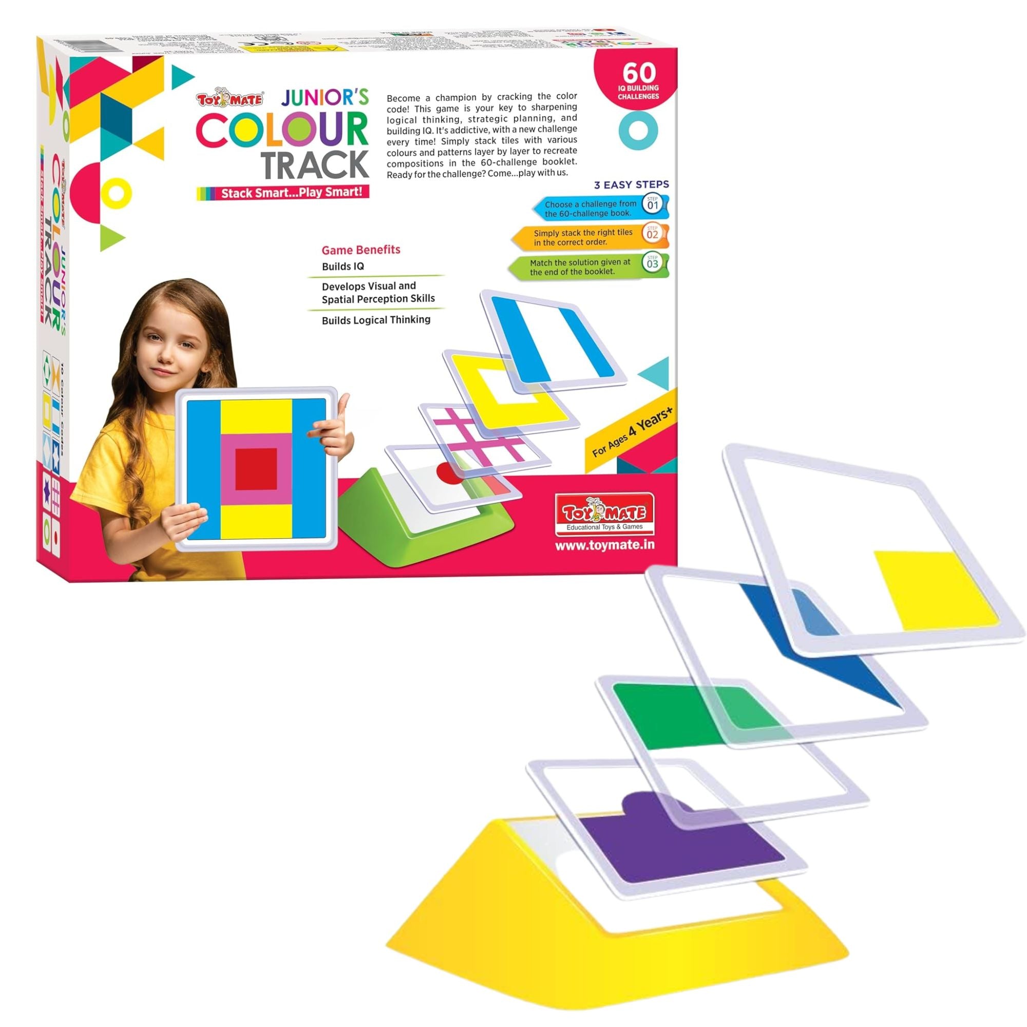 Colour Track Junior– 60 IQ Building Challenges for Kids (Ages 4+)