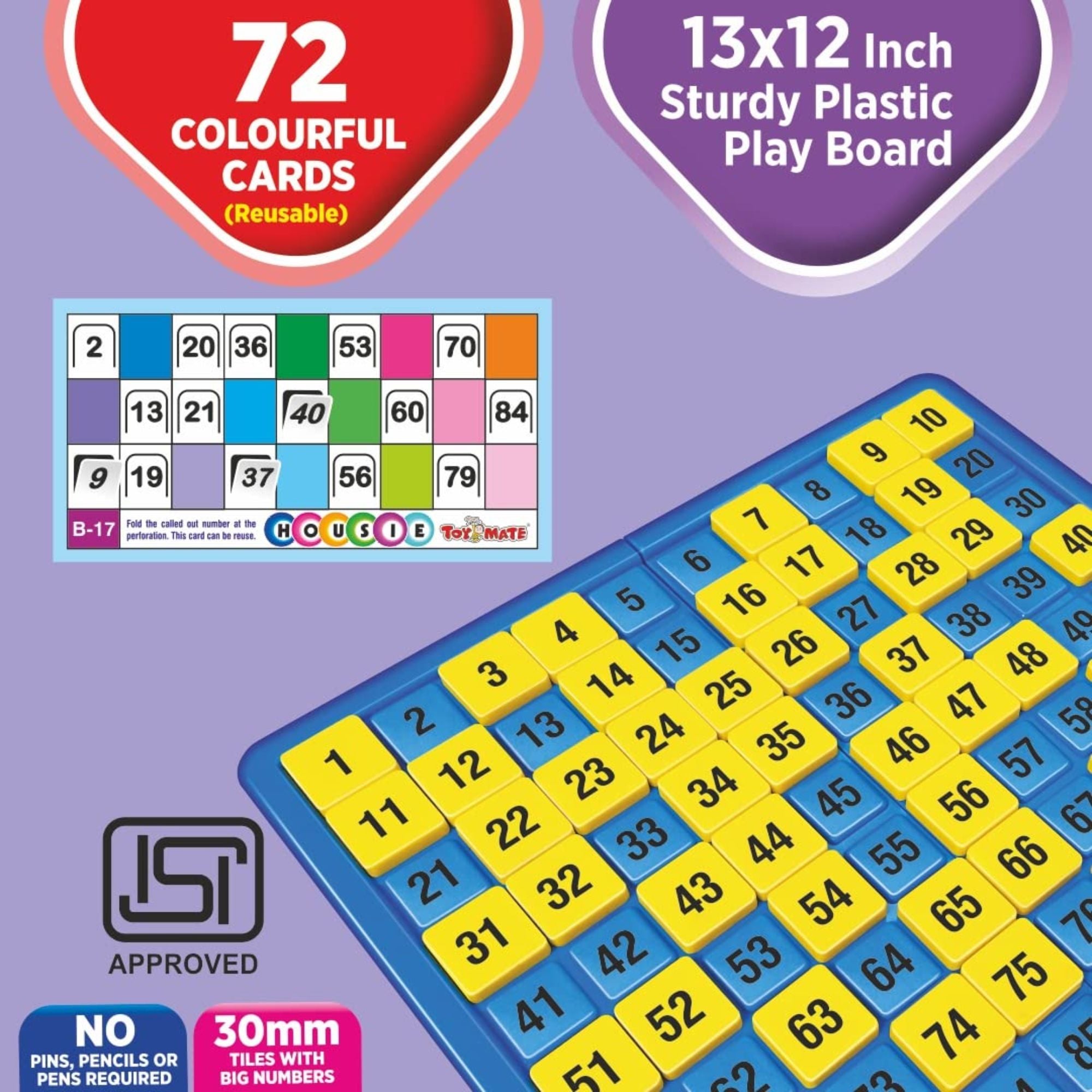 Premium Housie – The Big Party Entertainment | Jumbo Housie Game with Reusable Cards & Big Board