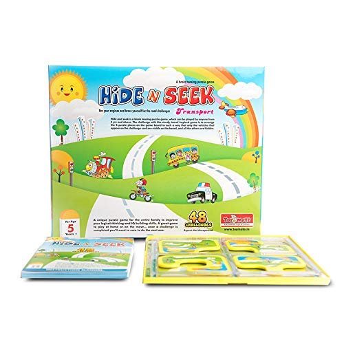 Hide N Seek Transport A Puzzle Board Game | 48 Smart Challenges for Kids (Ages 5+)