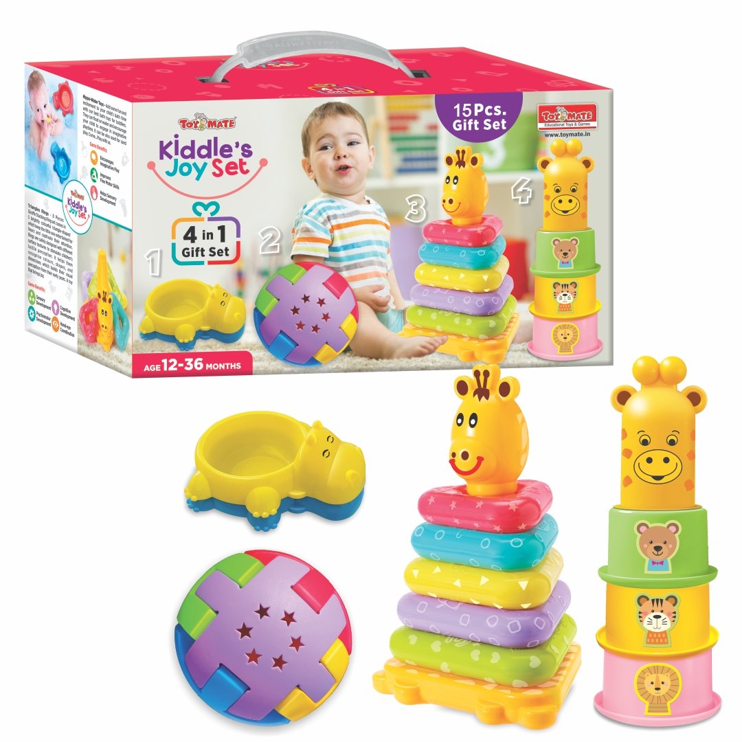Kiddle's Joy Set - A 4 in 1 Toddler's Learning & Activity Gift Set for 12 Months and Above