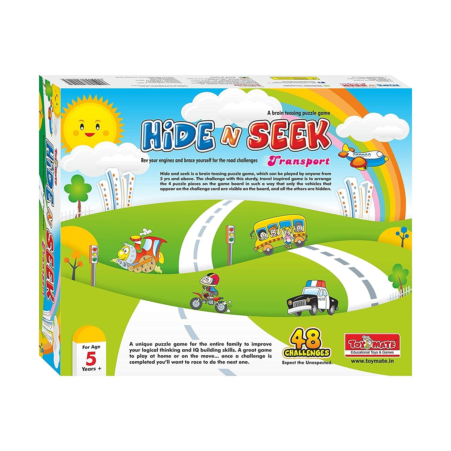 Hide N Seek Transport A Puzzle Board Game | 48 Smart Challenges for Kids (Ages 5+)