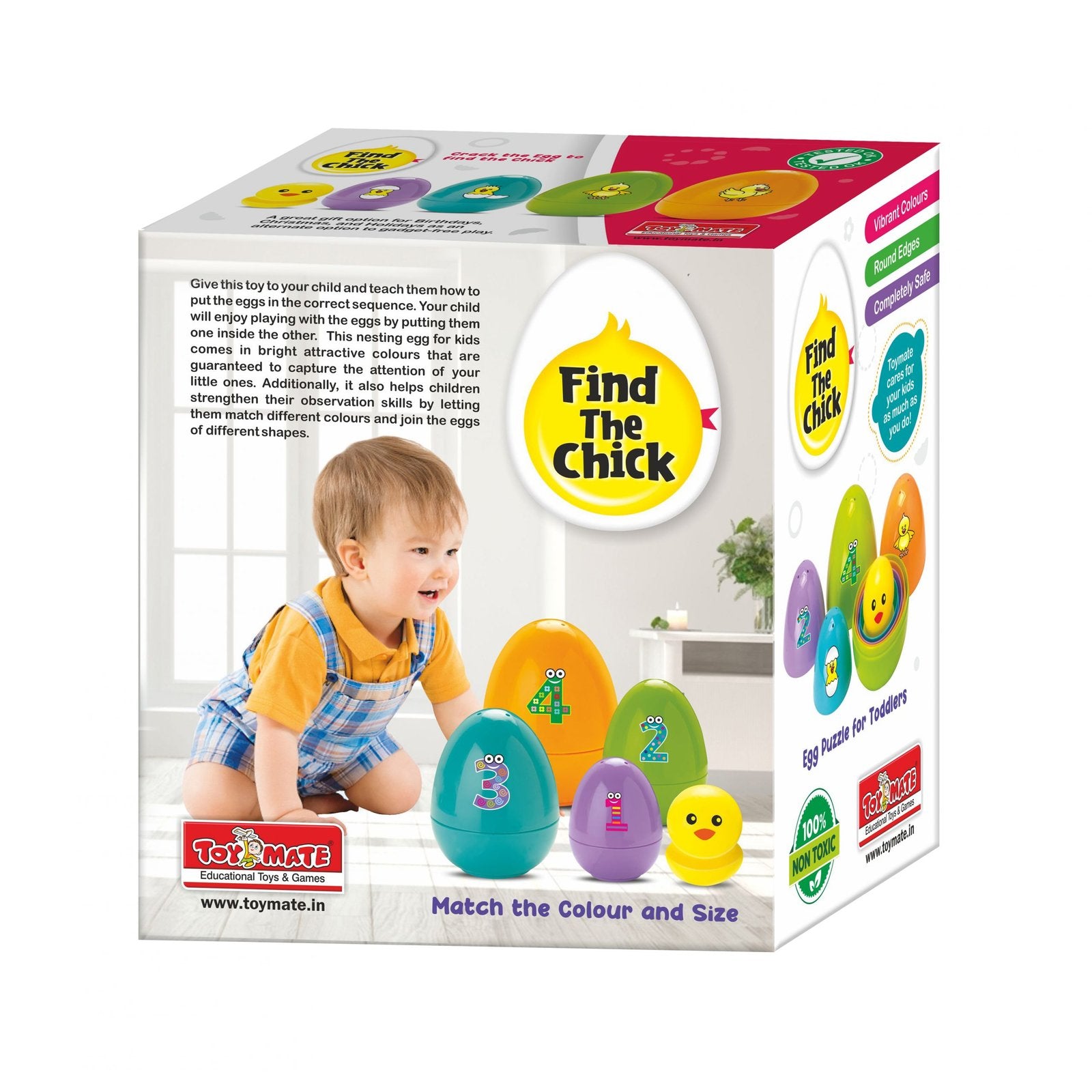 Find the Chick – Educational Egg Puzzle Toy for Toddlers | Color & Shape Matching Game (Ages 12 Months+)