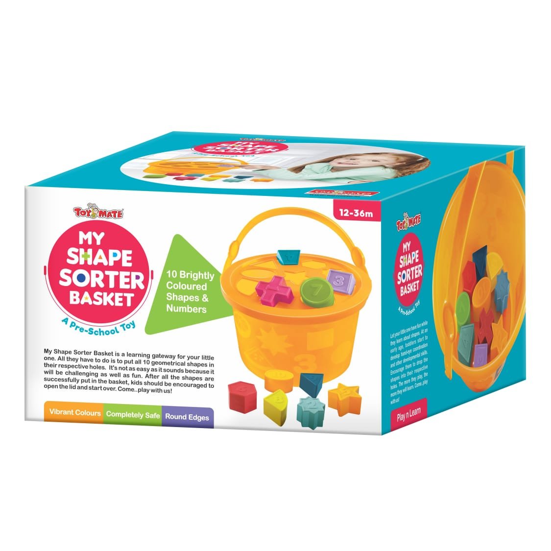 My Shape Sorter Basket – Pre-School Educational Toy for Toddlers (Ages 12–36 Months)