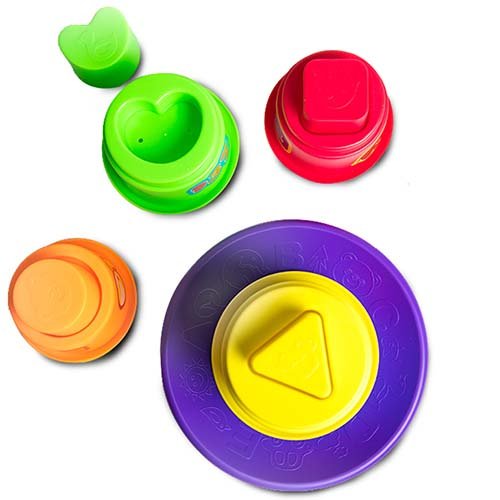 Stacking Shapes EDU Cups | Color & Shape Sorting Toy for Toddlers