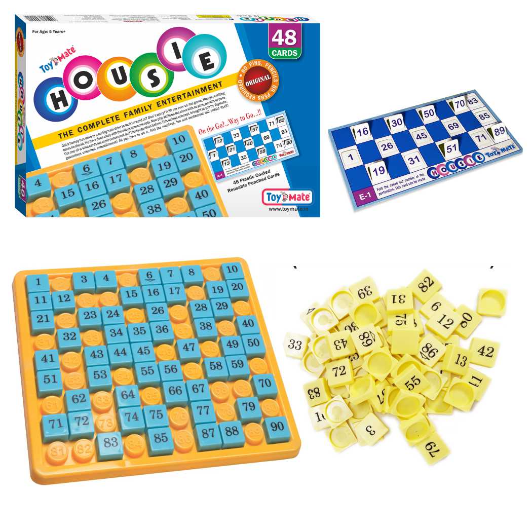 Housie Tambola 48 Reusable Cards | The Complete Family Entertainment Tambola Set (Ages 5+)