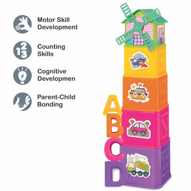 Windmill ABC Tower - Stacking & Nesting Cube for Age 12 Months