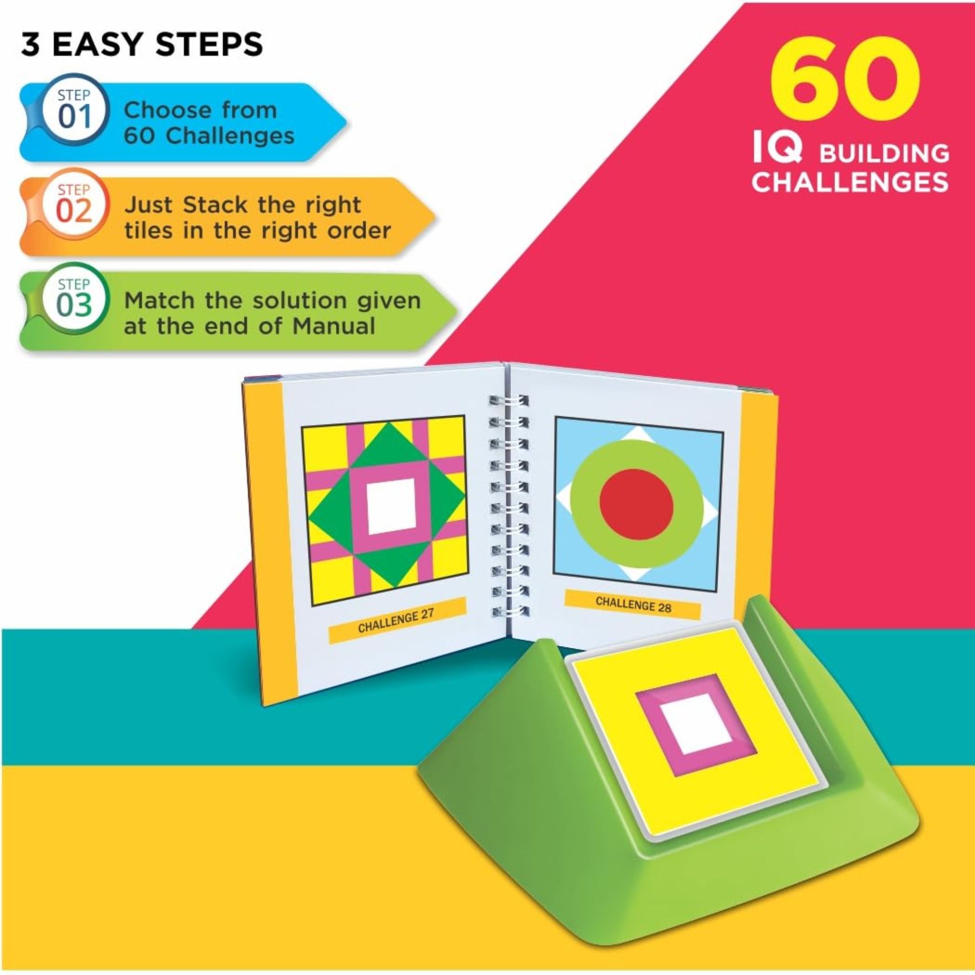 Colour Track Junior– 60 IQ Building Challenges for Kids (Ages 4+)