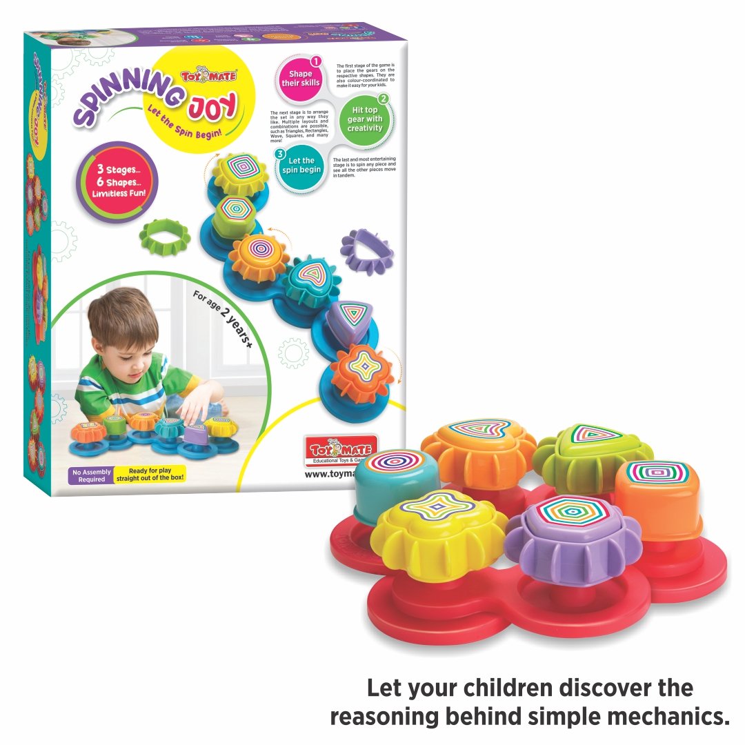 Spinning Joy Gear Toy | 3-Stage Activity Set for Kids (18M+)
