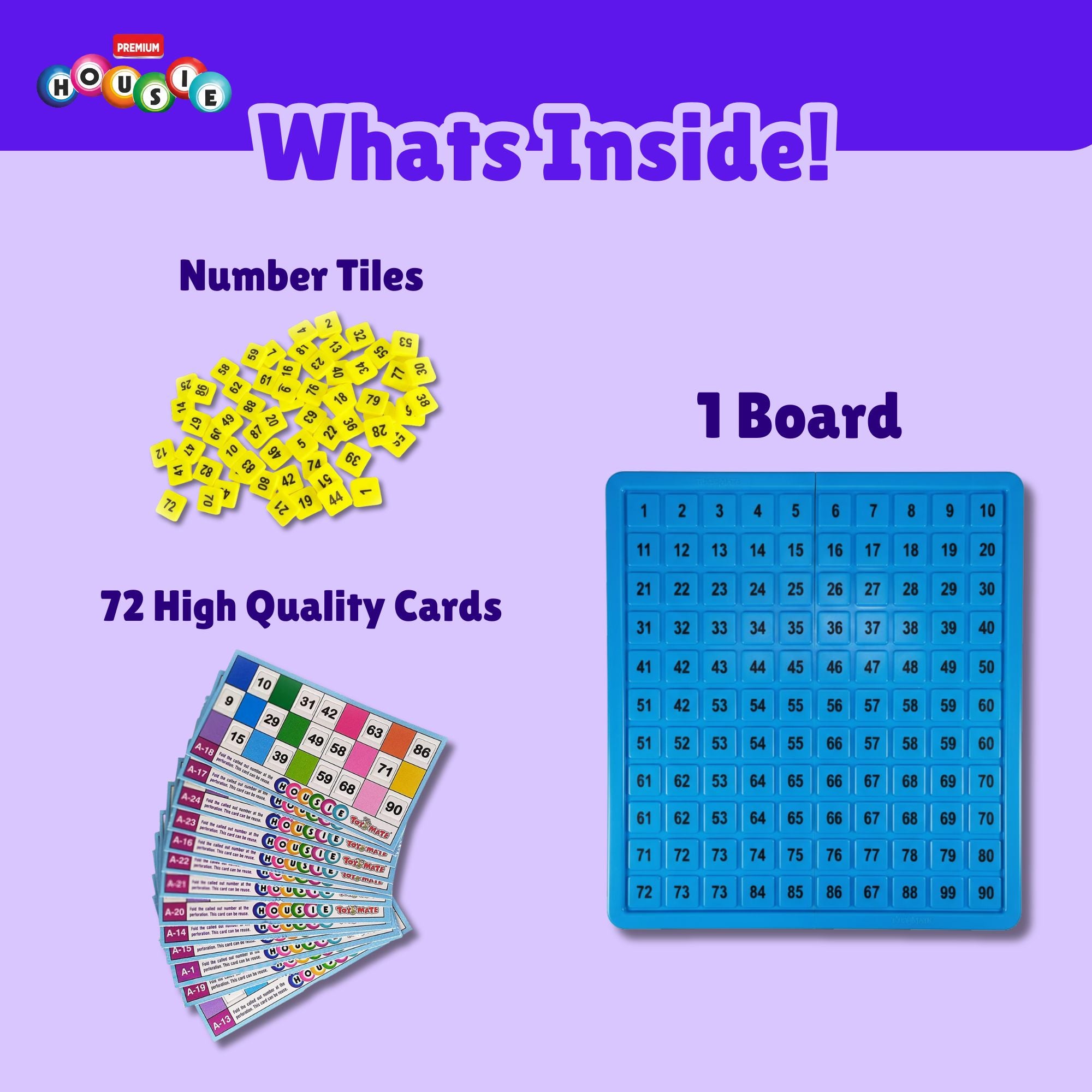 Premium Housie – The Big Party Entertainment | Jumbo Housie Game with Reusable Cards & Big Board