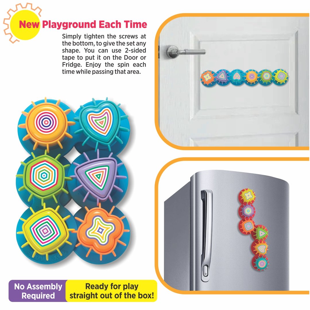 Spinning Joy Gear Toy | 3-Stage Activity Set for Kids (18M+)