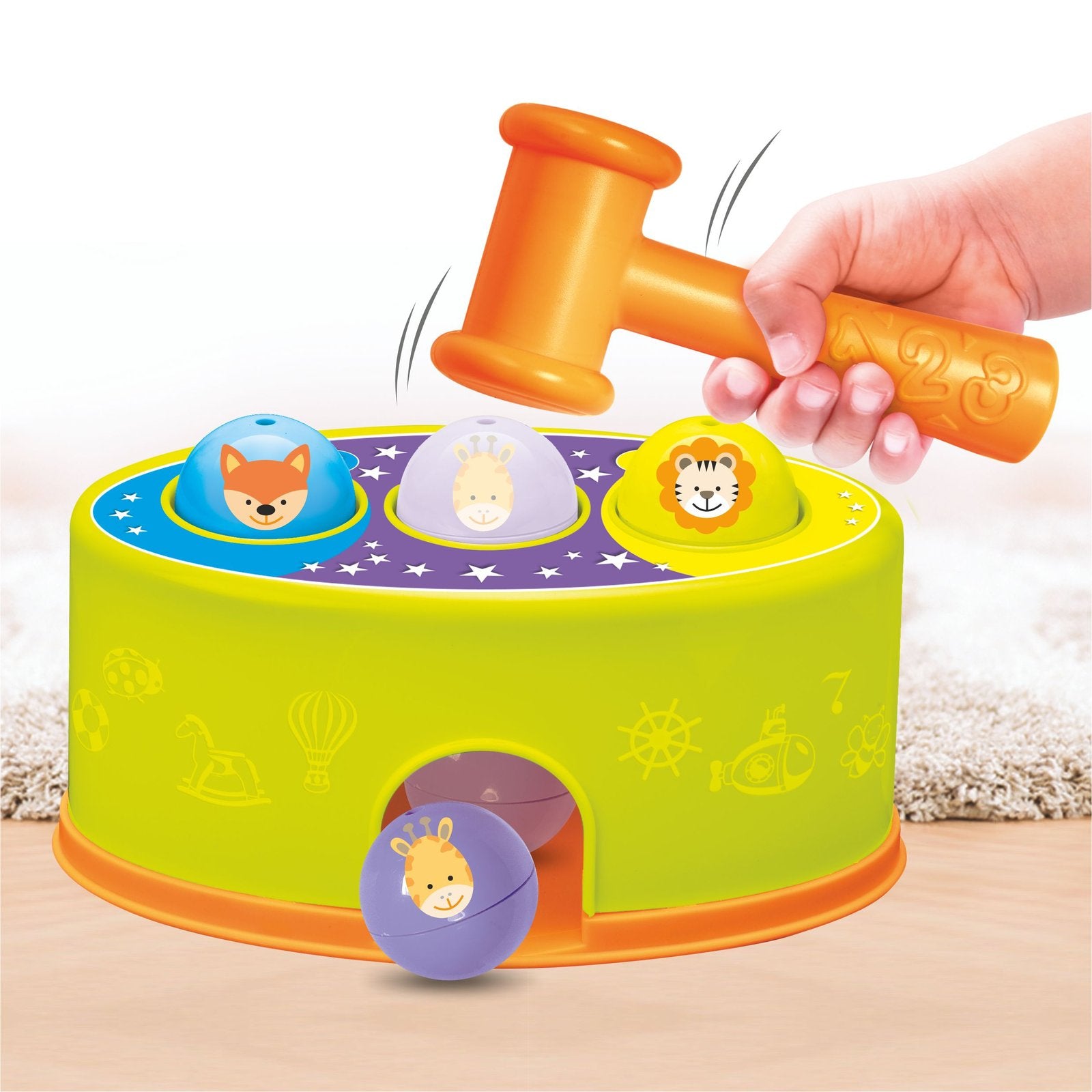 3 Strikes – Hammer Ball Game for Toddlers (12–36 Months)