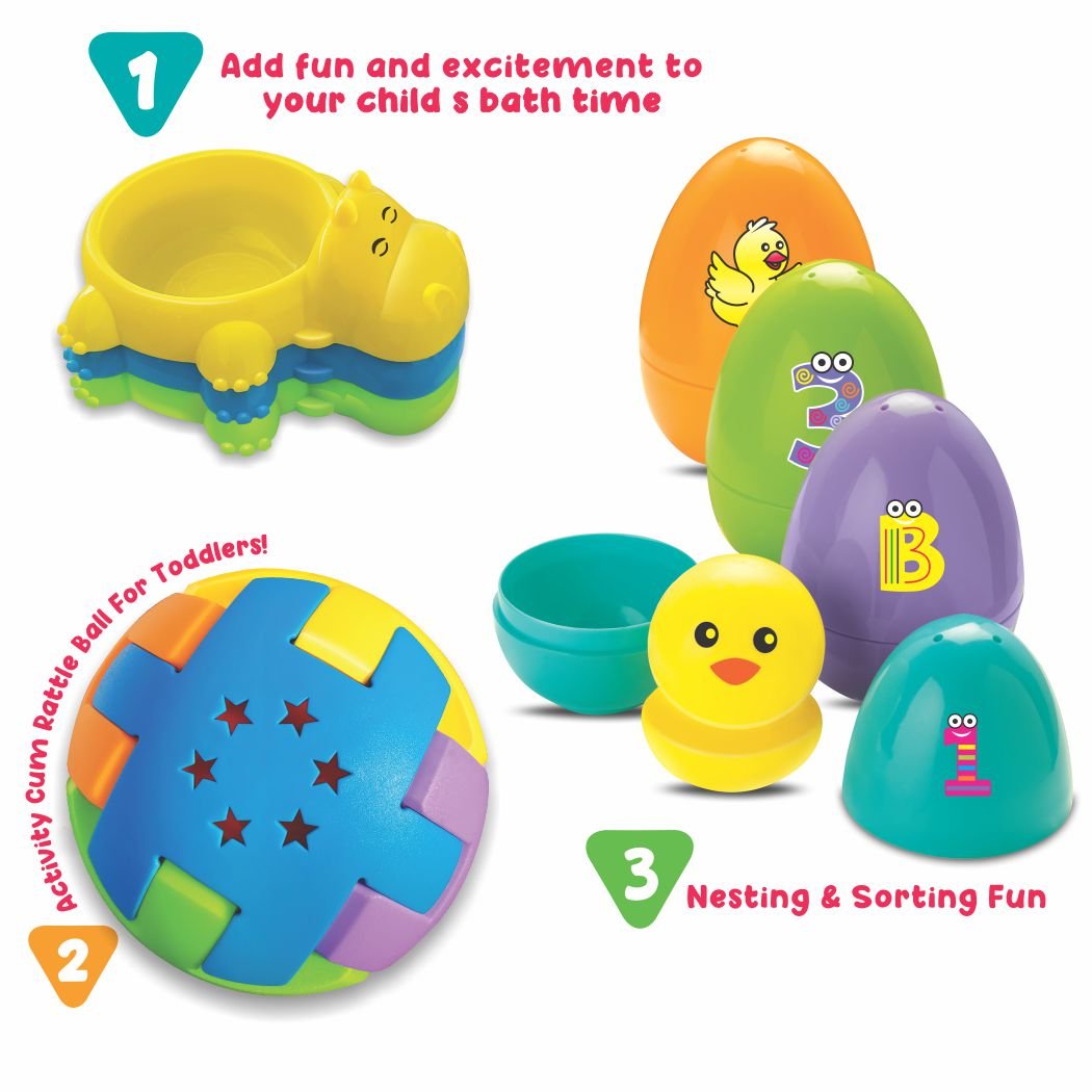Toddler’s Triple Fun – 3-in-1 Gift Set | Educational Baby Toy Set for Kids Aged 12-36 Months