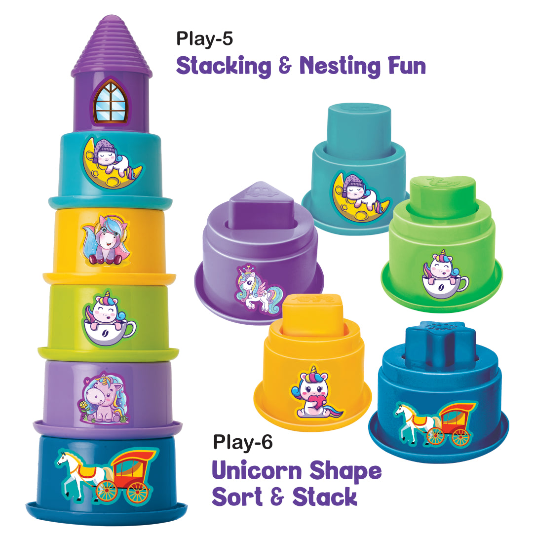 Unicorn Play Time – 24 Pcs Educational Toy Gift Set for Toddlers (12–36 Months)