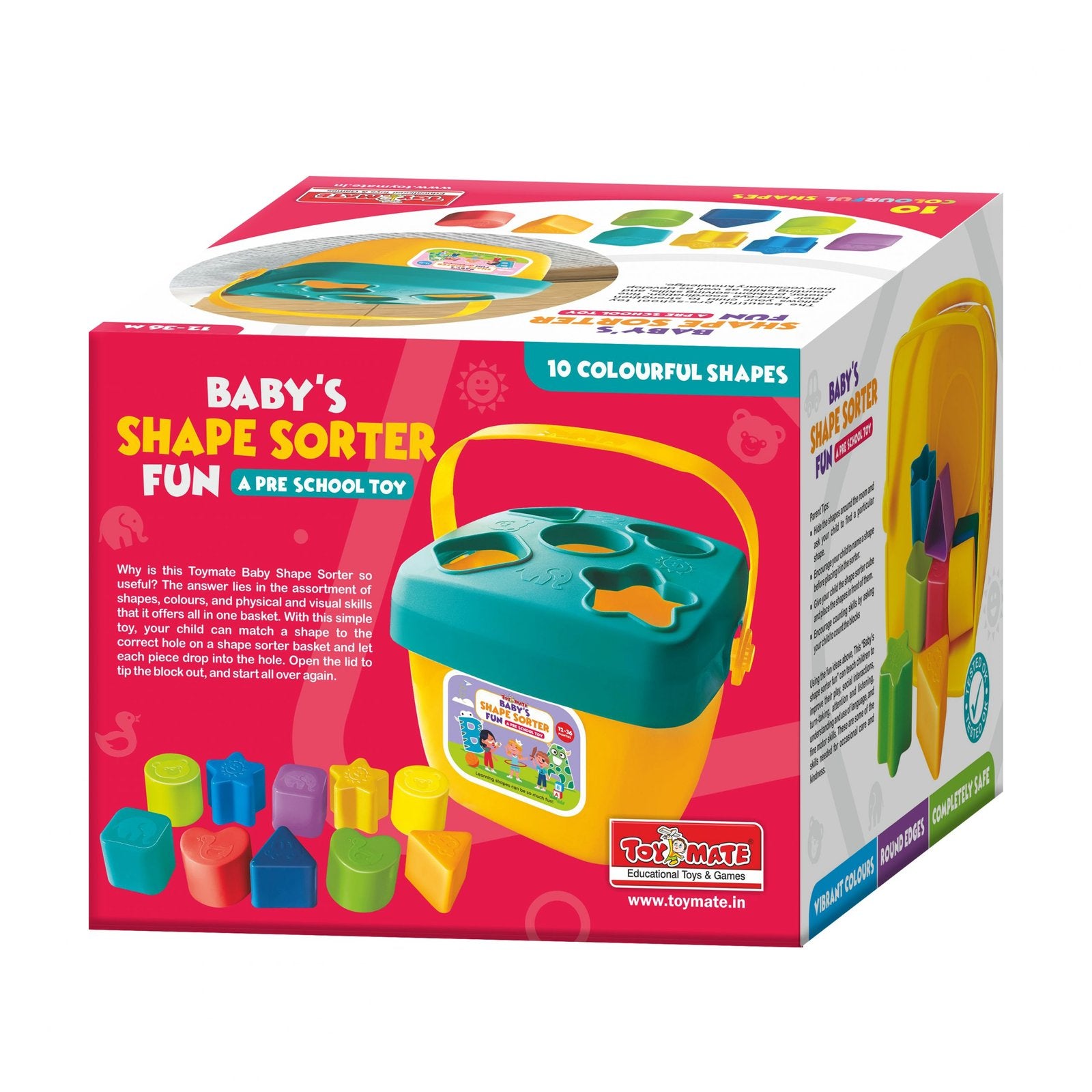 Baby Shape Fun Baby Shape Sorter Fun – Interactive Educational Toy for Toddlers (12–3 ...