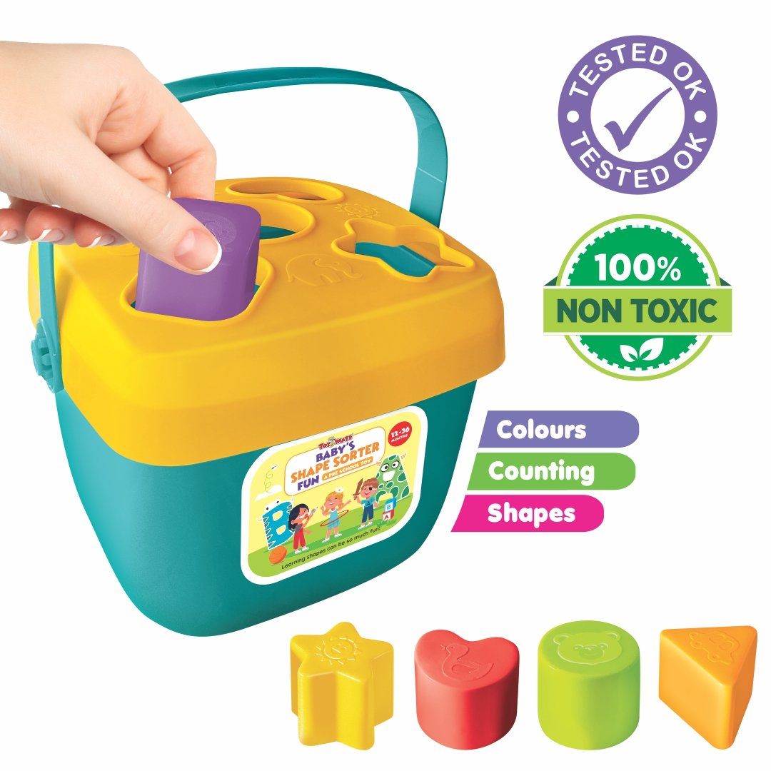 Baby Shape Fun Baby Shape Sorter Fun – Interactive Educational Toy for Toddlers (12–3 ...