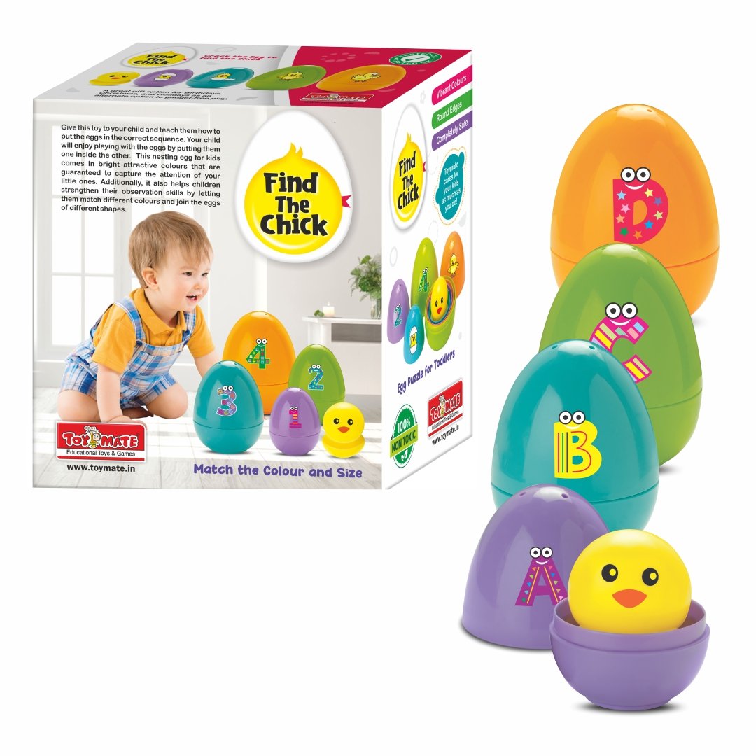 Find the Chick – Educational Egg Puzzle Toy for Toddlers | Color & Shape Matching Game (Ages 12 Months+)