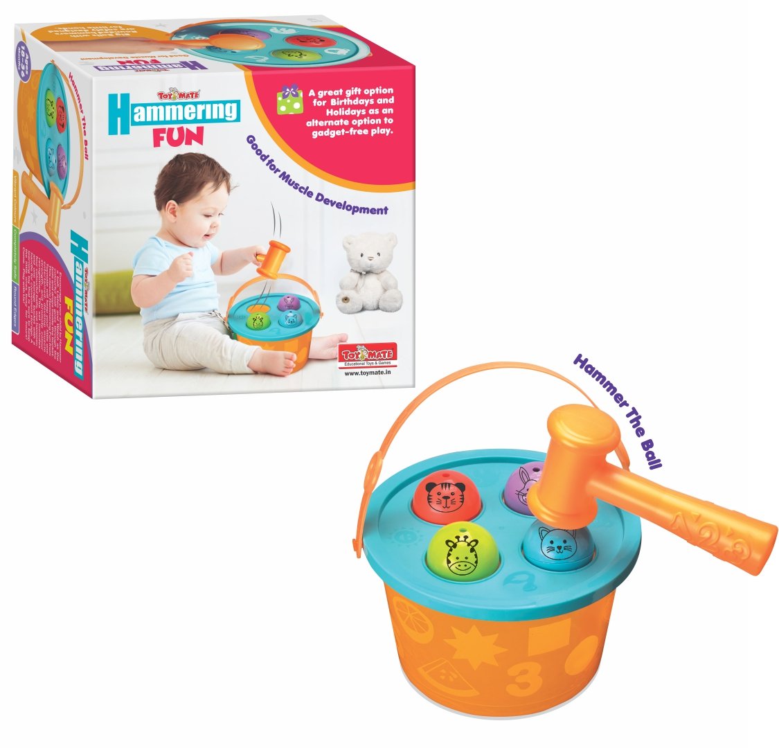 Hammering Fun – Baby Muscle Development Toy (Age 18+ Months) | Sensory Learning Toy | Safe & Gadget-Free Play