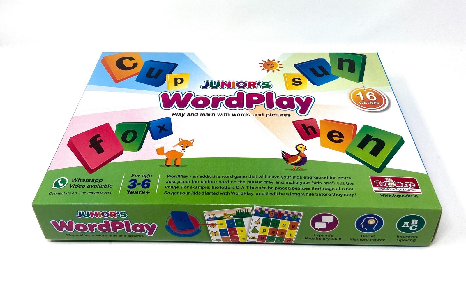 Junior's WordPlay – Fun & Educational Word Game for Kids (Ages 3–6) Build Vocabulary | Improve Spelling | Boost Memory