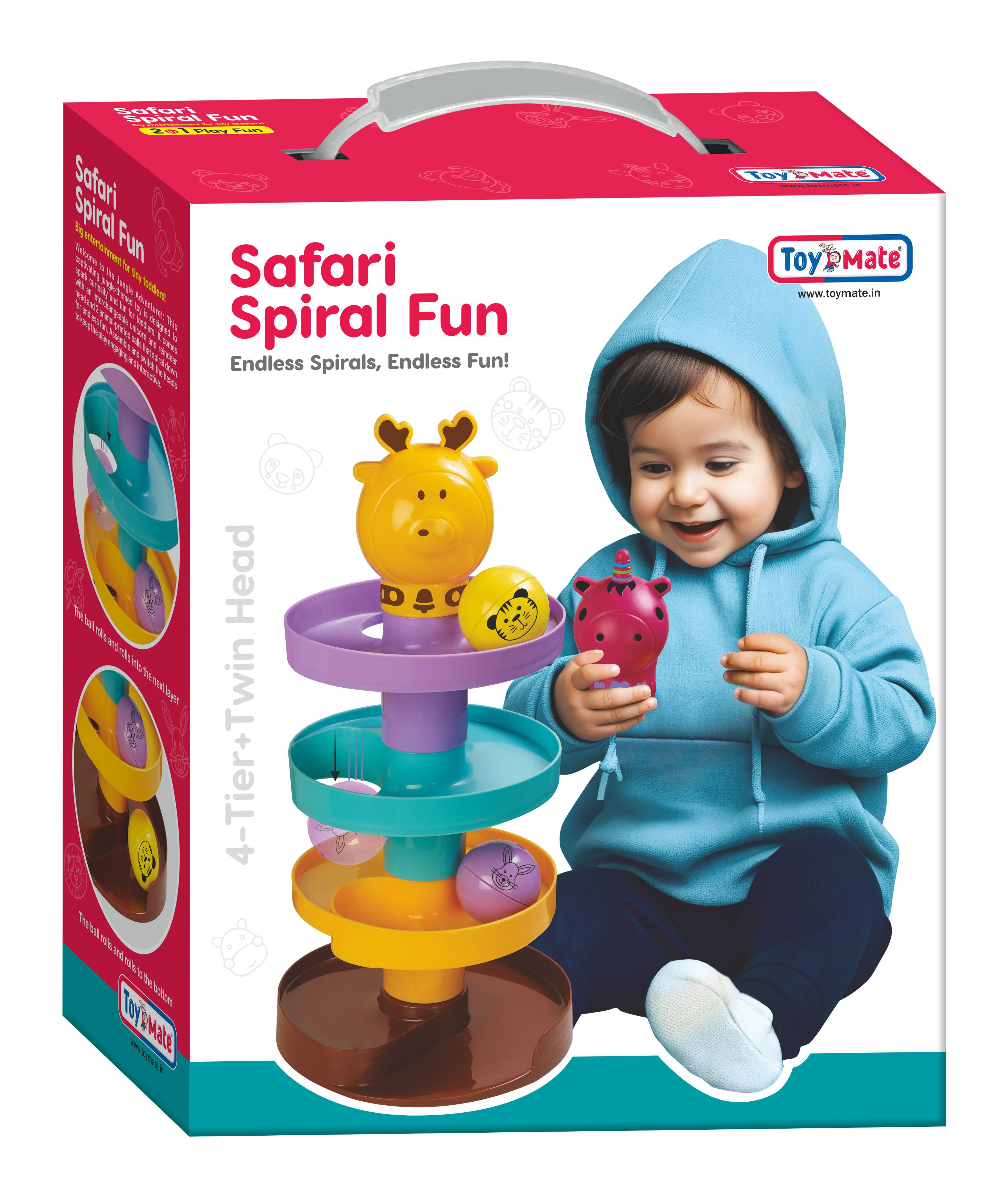 Safari Spiral Fun – 4-Tier Jungle Adventure for Toddlers!