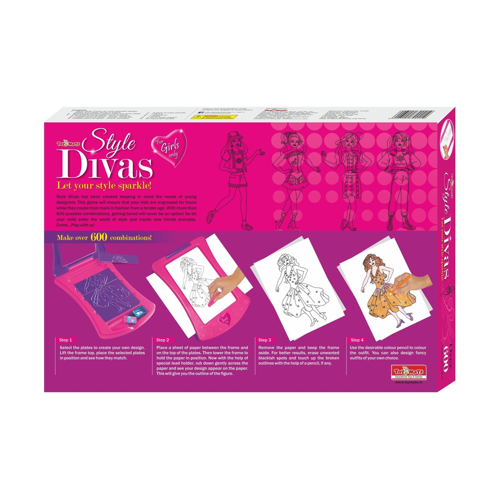 Style Divas Fashion Design Kit for Girls | 600+ Outfits | Ages 4–8 Years