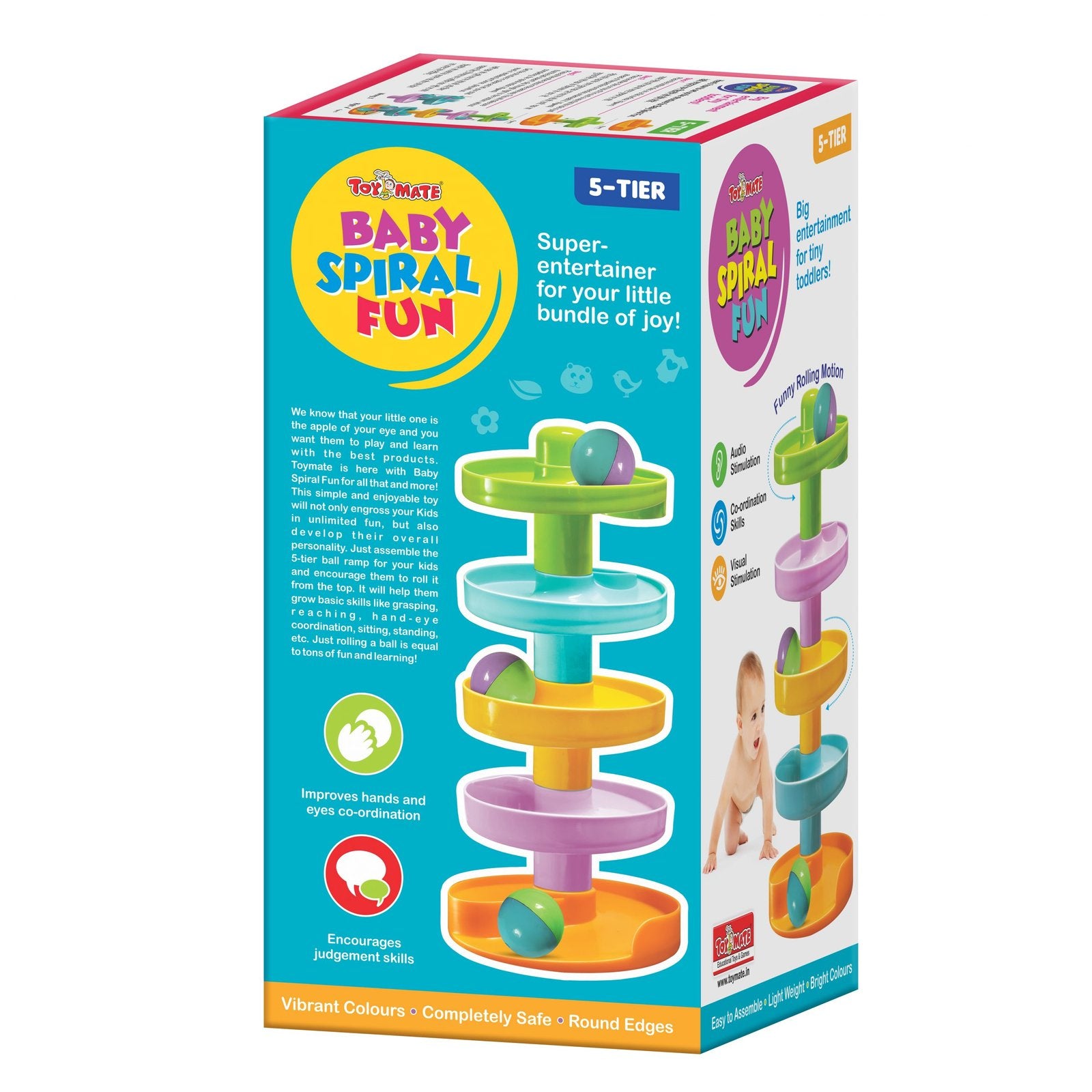 Baby Spiral Fun – 5-Tier Ball Drop Toy