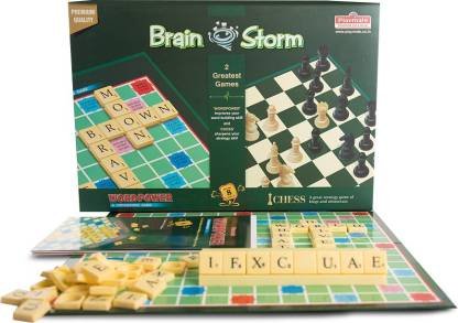 Brain Storm – 2-in-1 Educational Board Game (Word Power + Chess)