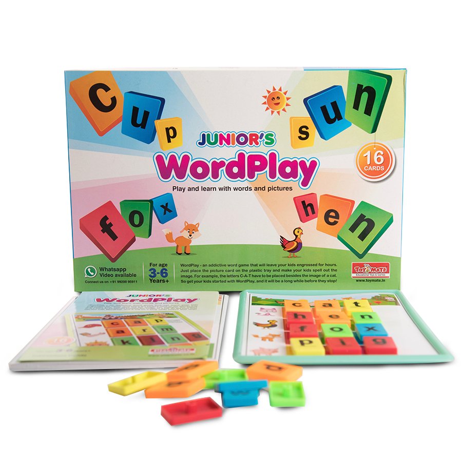 Junior's WordPlay – Fun & Educational Word Game for Kids (Ages 3–6) Build Vocabulary | Improve Spelling | Boost Memory
