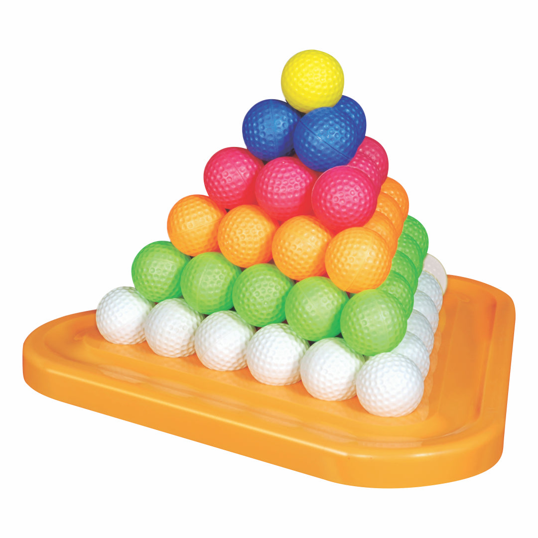 Pyramid Ball Puzzle – 60 PCS Brain-Boosting Game for Kids (Ages 4-6)