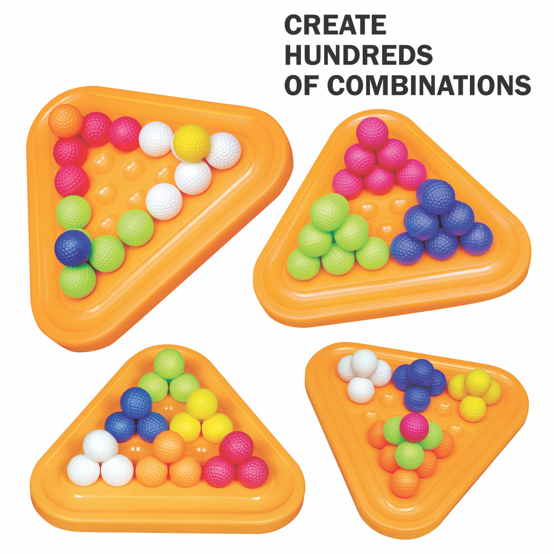Pyramid Ball Puzzle – 60 PCS Brain-Boosting Game for Kids (Ages 4-6)