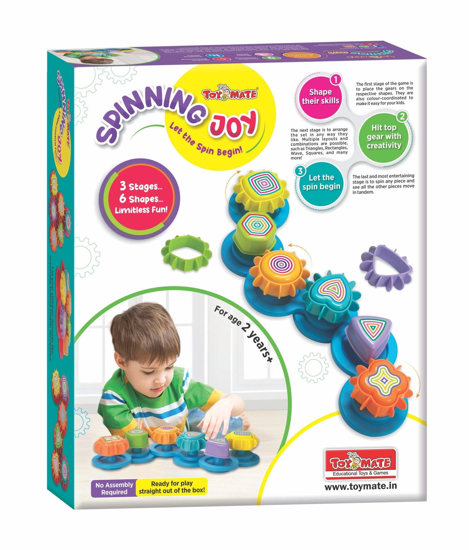 Spinning Joy Gear Toy | 3-Stage Activity Set for Kids (18M+)