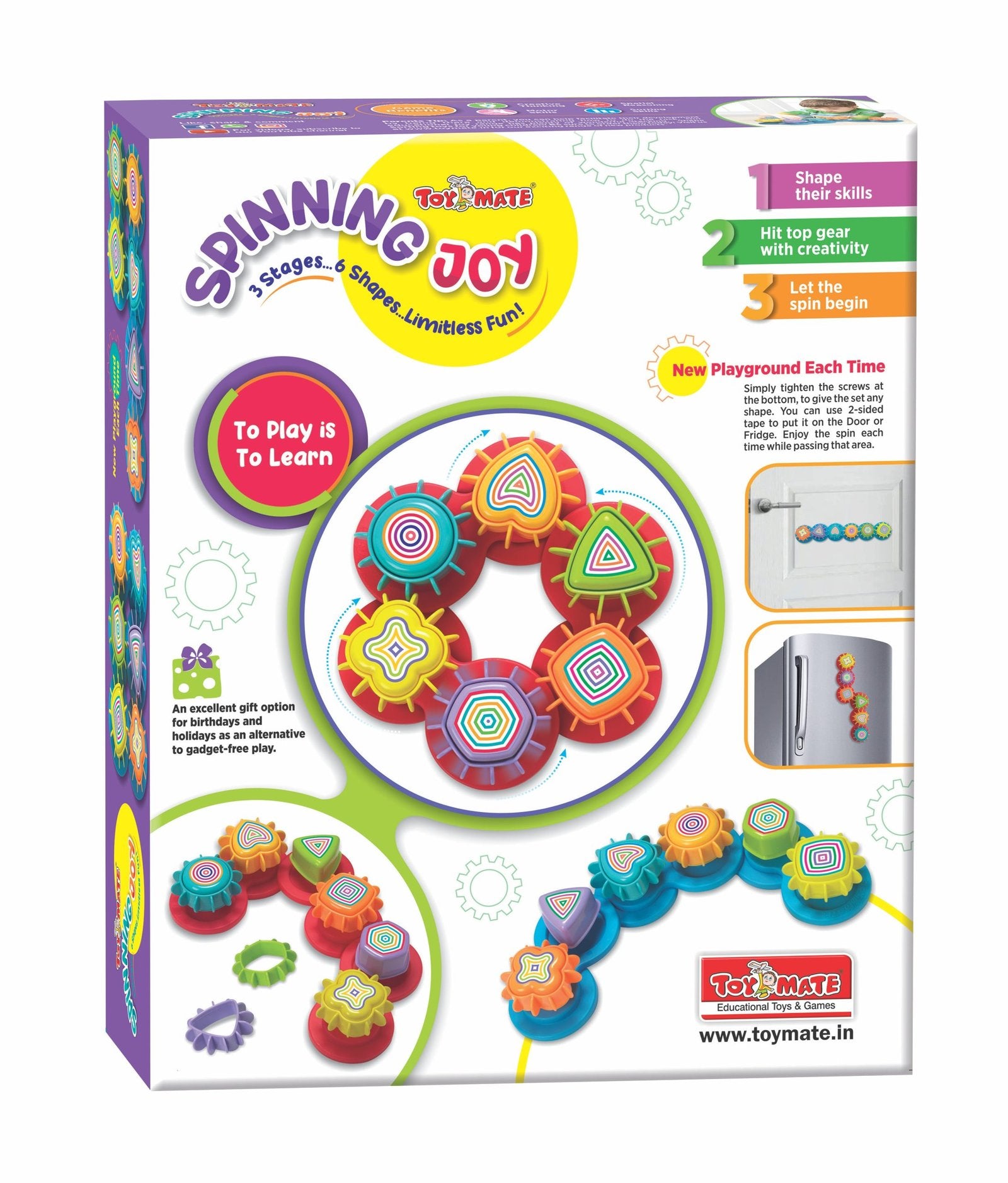 Spinning Joy Gear Toy | 3-Stage Activity Set for Kids (18M+)