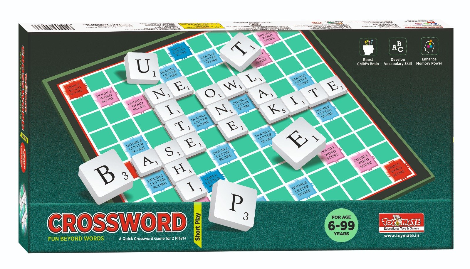 Toymate’s Crossword Family Board Indoor Games for Kids & Adults-A Complete Family Game