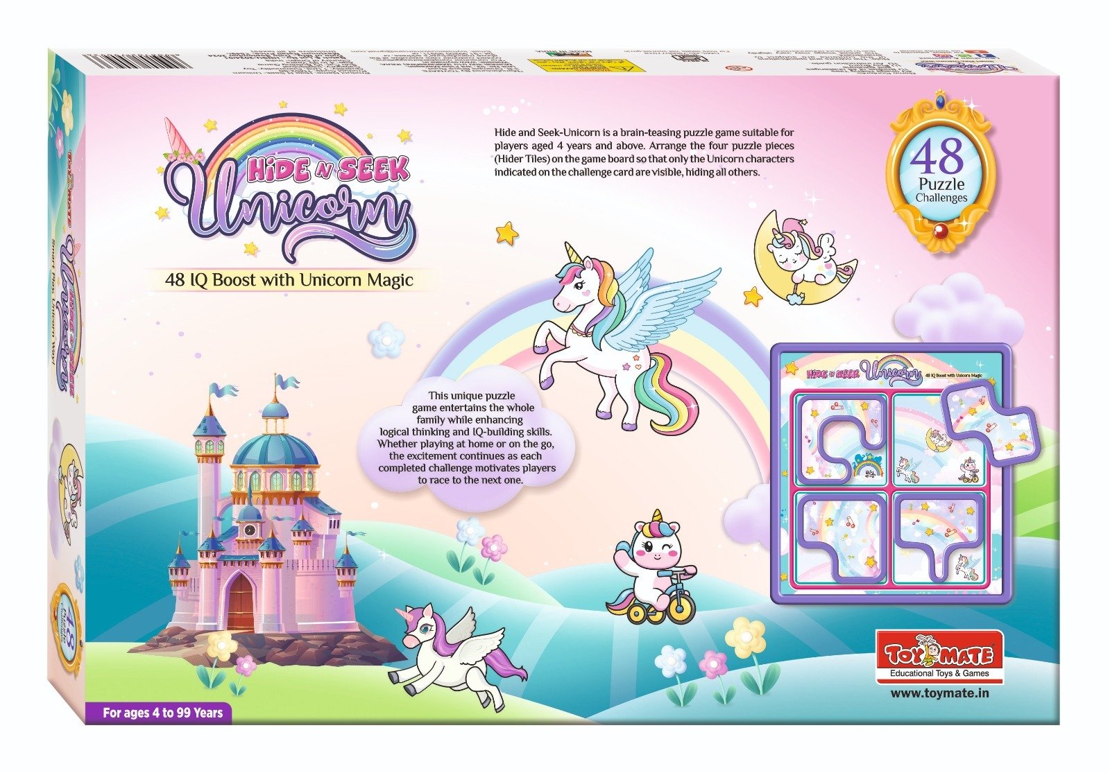 Toymate’s Hide N Seek Unicorn – A 48 Puzzle Challenge Brain Teasing Game for Boys and Girls